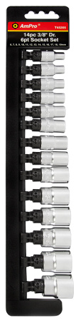 AMPRO HYLSYSARJA 3/8" 14-OS. 6-19MM