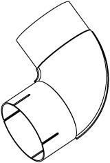 DINEX PAKOPUTKIKÄYRÄ 110MM/90° LYHYT