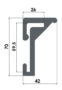 TMT KYNNYSTIIVISTE 42X70MM / 2,6M