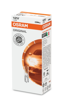 OSRAM 1,2W 12V W2X4,6D UNV1 POLTTIMO