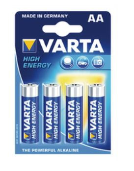 VARTA ALKALINE HIGH ENERGY AA PARISTO 4 KPL