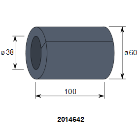 BRIAB HELA REAKTIOTANGOLLE HALKAISTU Ø 38/60 X100 MM