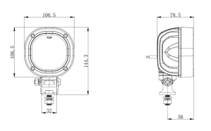 REVON LED TYÖVALO 9-30V LASILINSSI | 90W | 7200LM | 6000K | IP67 IP69K 2