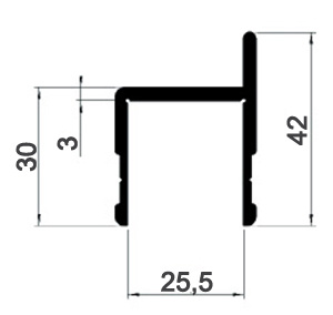 TMT PÄÄTYPROFIILI 9032 0,65/7,1