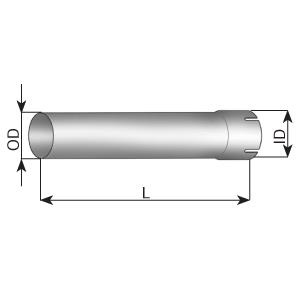 DINEX JATKOPUTKI 69,8X1000MM
