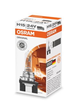 OSRAM H15 20/60W 24V PGJ23T-1 FS1 POLTTIMO