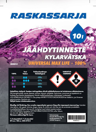 RASKASSARJA JÄÄHDYTINNESTE TUMMAN PUNAINEN MAXLIFE G12++ 10L KANNU