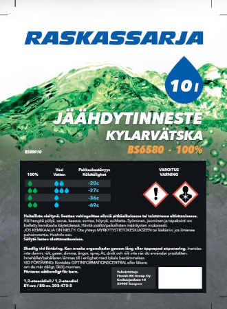 RASKASSARJA JÄÄHDYTINNESTE VIHREÄ BS6580 10L KANNU, SILIKAATTIVAPAA