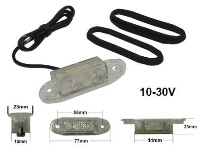 LED-ÄÄRIVALO VALKOINEN 10-30V 79X26MM