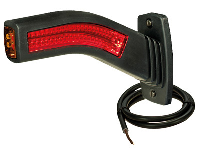 LED-LIGHT GUIDE ÄÄRIVALO KUMIVARRELLA 12/24V/174MM VASEN