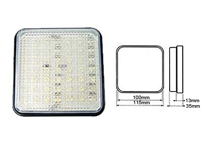 LED TAKALYHTY # 10-30V VALKEA 100X100MM (PAKKI)