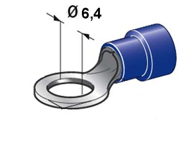 RENGASLIITIN SININEN 6,4MM