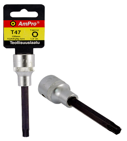 AMPRO KÄRKIHYLSY TORX 100MM 1/2" T27M