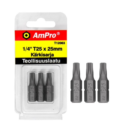 AMPRO KÄRKISARJA T25 3X25MM