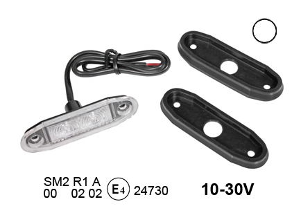 LED-ÄÄRIVALO KELTAINEN UPOTETTAVA, 2XLED 77X23X23MM 