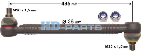 HD PYSTYTANKO KALLISTUKSENVAKAAJALLE VL L=435MM/28,6MM KARTIO / M20X1,5 