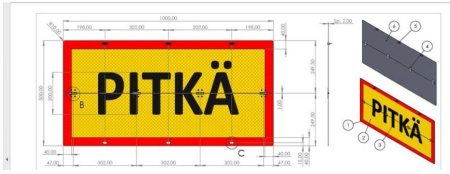TMT KILPI - PITKÄ, HEIJASTAVA, TAITTUVA