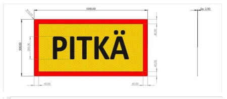 TMT KILPI - PITKÄ, HEIJASTAVA ALUM. 500