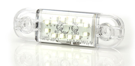 RS LED-ÄÄRIVALO "SLIM" | 12LED | VALKOINEN | 9-36V | 84X24X10,4MM