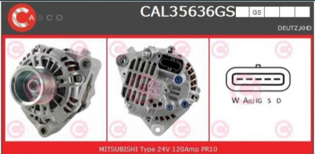 MITSUBISHI LATURI VL FE/B7 24V/120A | 10/64MM HIHNAPYÖRÄLLÄ | UUSI