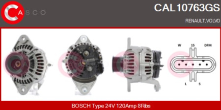SEG LATURI VL/RENAULT 24V 120A | 8PK Ø72MM HIHNAPYÖRÄ
