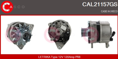 LETRIKA LATURI IVECO / CASE 12V 120A | 8PK HIHNAPYÖRÄ