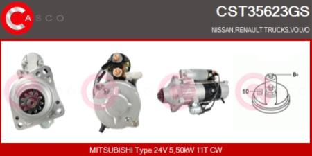 MITSUBISHI KÄYNNISTIN VL/RVI 24V/5,5KW | UUSI