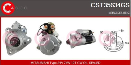 MITSUBISHI KÄYNNISTIN MB ACTROS 24V/7,5KW | 12-HAM |
