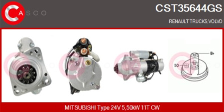 MITSUBISHI KÄYNNISTIN VL/RVI 24V/5,5KW | UUSI