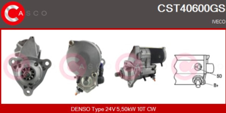 DENSO KÄYNNISTIN IVECO 24V 5,5KW | UUSI