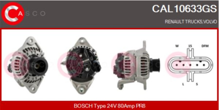SEG LATURI VL/RENAULT 24V/80A Ø62MM 8PK HIHNAPYÖRÄLLÄ | UUSI