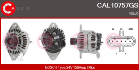 SEG LATURI VL 24V 150A | 8PK Ø54MM HIHNAPYÖRÄ