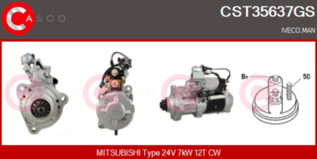 MITSUBISHI KÄYNNISTIN MAN TGA/TGX 24V/7KW | UUSI