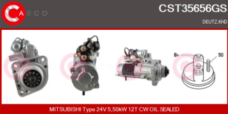 MITSUBISHI KÄYNNISTIN VL CE / DEUTZ 24V/5,5KW | UUSI