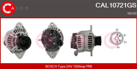 SEG LATURI VL FH/FMX 24V/150A  | 8/73MM HIHNAPYÖRÄ| UUSI