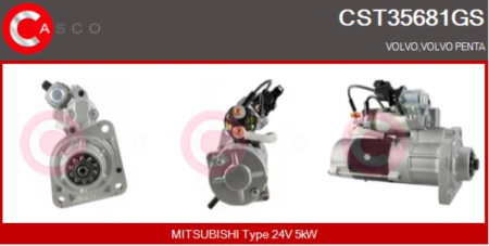 MITSUBISHI KÄYNNISTIN 24V 5,0KW | VL / DEUTZ / KALMAR