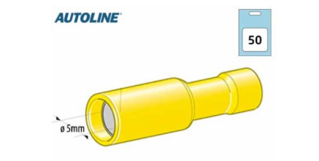 AUTOLINE LIITIN BLISTER KELTAINEN 5 PYÖREÄ 50KPL