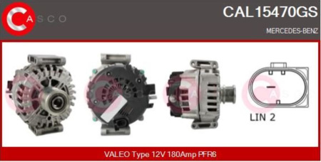 VALEO LATURI MB SPRINTER 12V/180A | 6PK HIHNAPYÖRÄLLÄ | UUSI