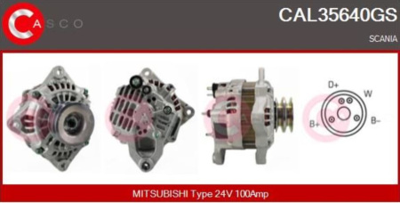 MITSUBISHI LATURI SC 24V / 100A | HIHNAPYÖRÄ 2 X KIILAHIHNALLE | UUSI