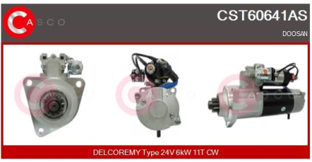 CASCO KÄYNNISTIN DOOSAN 24V 6KW | 11T CW