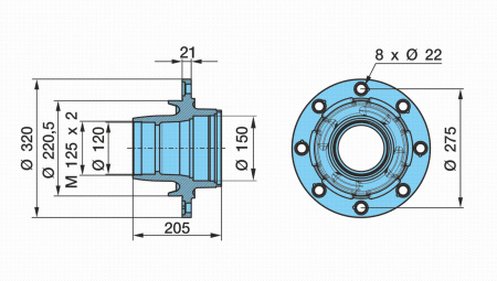 BPW NAPA ECO 19,5" 10-12T 8-PULTTINEN 