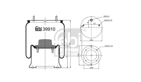 FEBI ILMAJOUSIPALJE SAF 2918-V E1/25MM | METALLIMÄNTÄ
