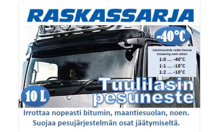 RASKASSARJA BIOETANOLI TUULILASINPESUNESTE -40° 10 L 