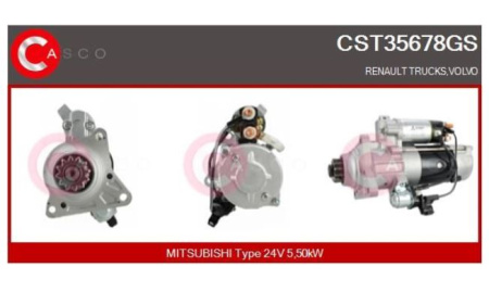 MITSUBISHI KÄYNNISTIN VL/RVI 24V/5,5 KW 2014 - >, UUSI