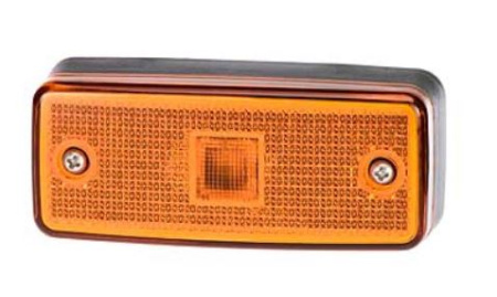ÄÄRIVALO KELTAINEN HEIJASTIMELLA 116X50X34MM RUUVIVÄLI 45MM