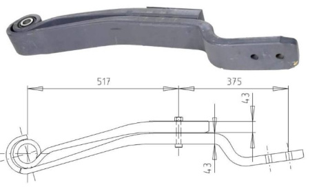 TUKIJOUSI 2-LEHTINEN SAF M-MODULI 2X43X520X422+322+70