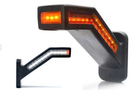 LED-ÄÄRIVALO KUMIVARSI 12/24V 185MM JARRUVALOLLA VASEN