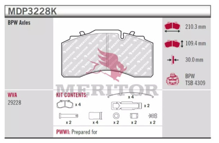 MERITOR JARRUPALASARJA BPW TSB4309