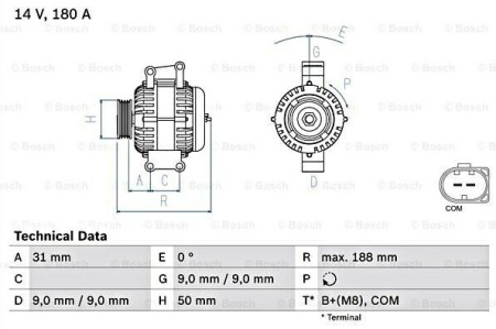 BOSCH |RV| LATURI MB 14V 180A