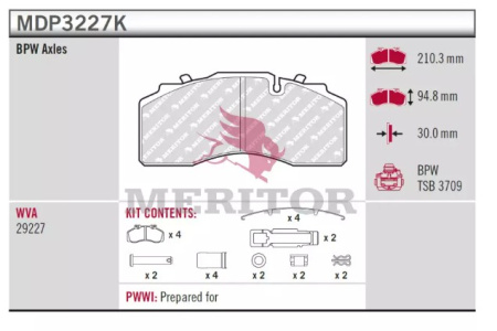 MERITOR JARRUPALASARJA BPW TSB3709